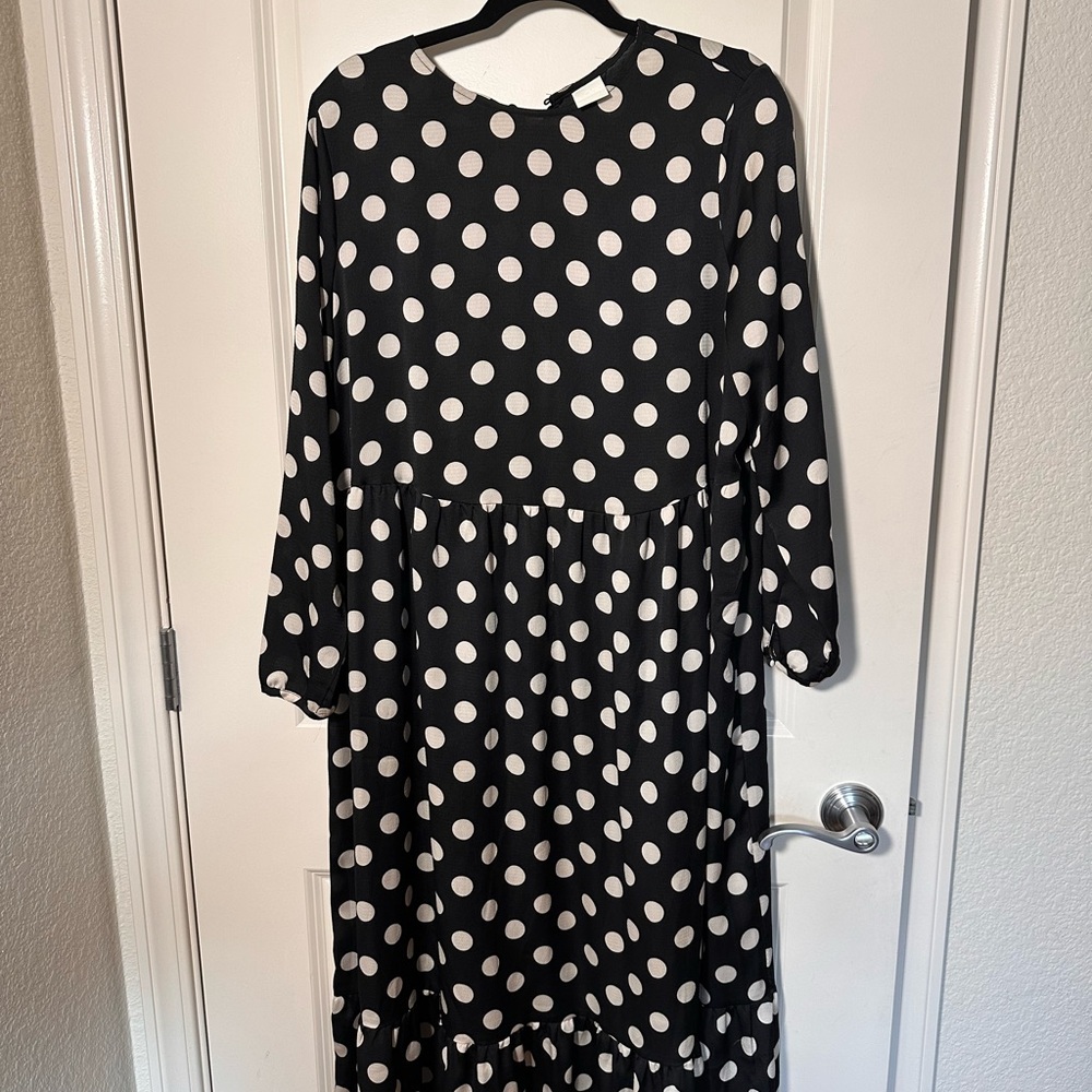 H&M Polka Dot Black and White Dress